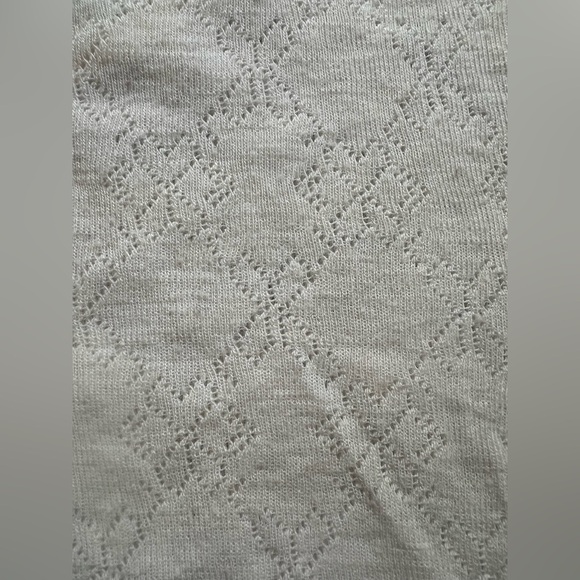 Vintage Orvis Wool Sweater Vest / Sleeveless Lace Trime Top in Cream. Size M - Picture 6 of 11